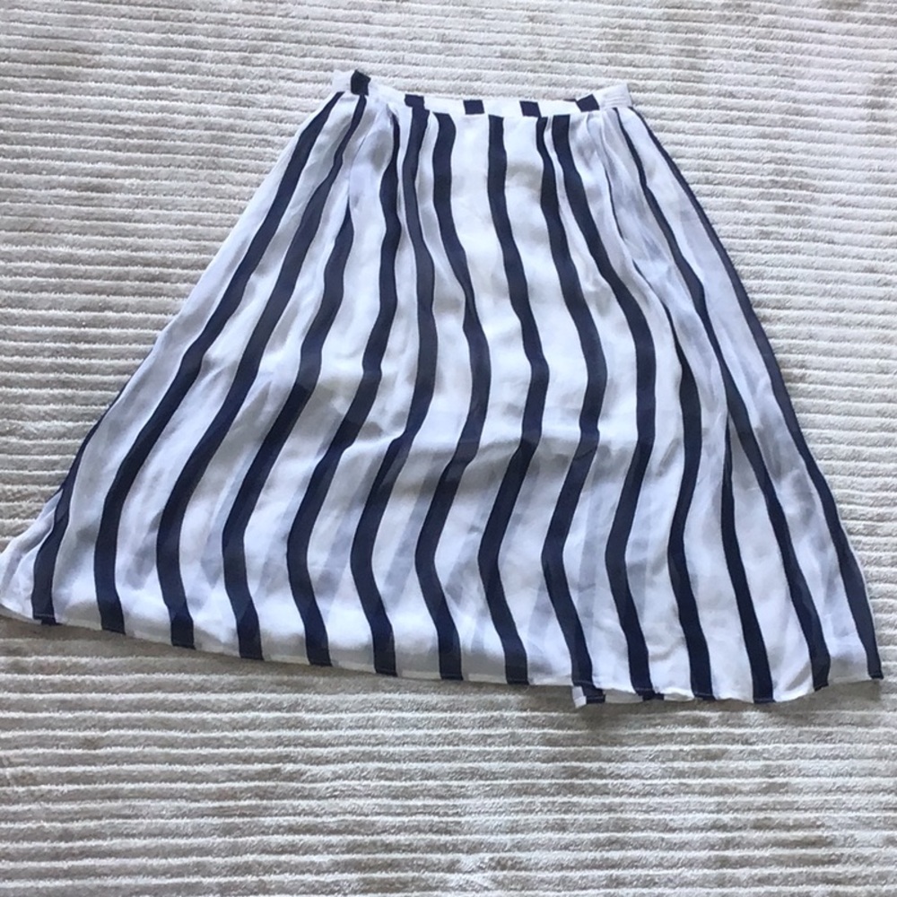 Striped Navy and White Women's Skirt